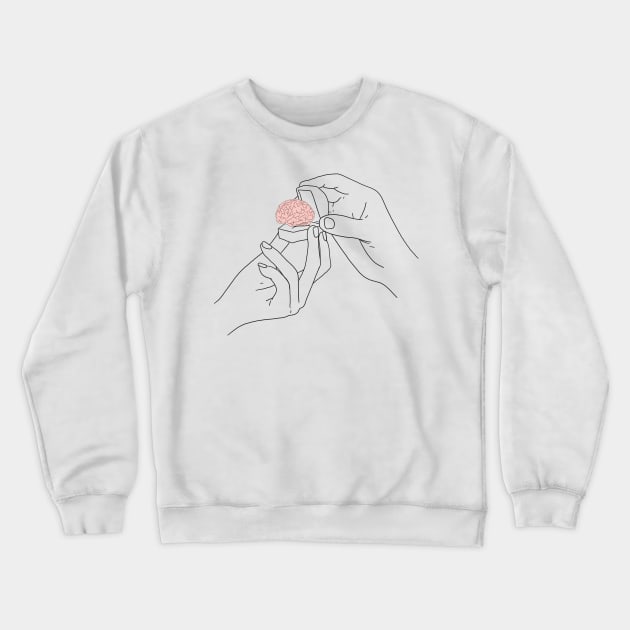 Brain love design Crewneck Sweatshirt by Carries Design 